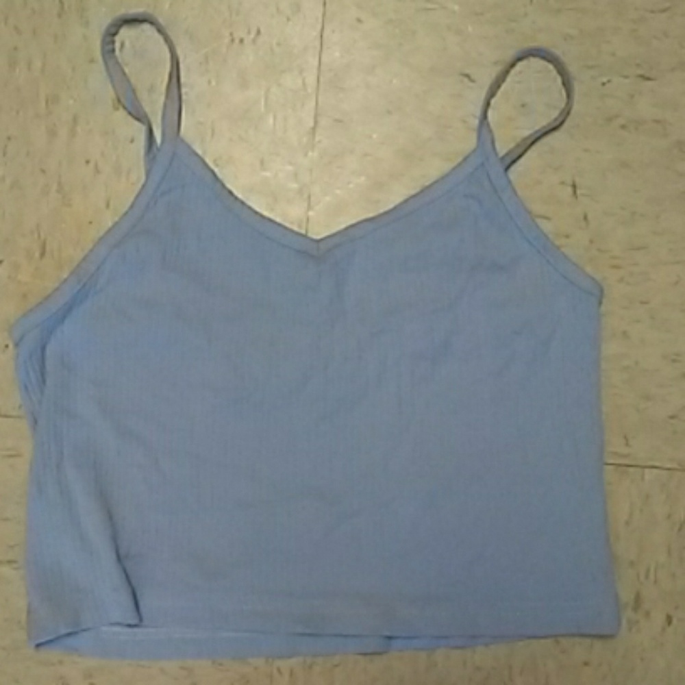 Light Sky Blue Cropped Tank